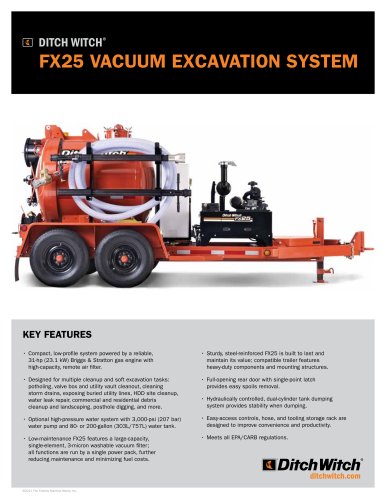 FX25 vacuum excavator