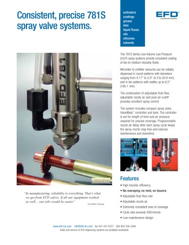 781S spray valve system