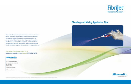 FibriJet Blending and Mixing Applicators