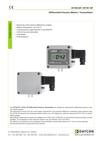 DT700 DP / DT701 DP