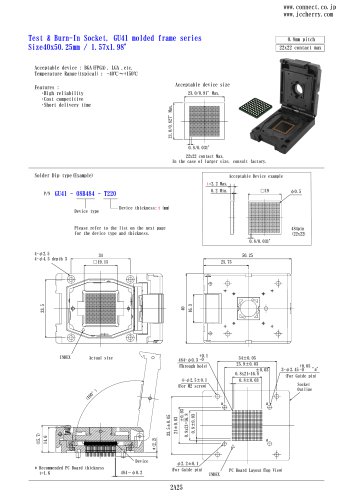 BGA socket GU41 series