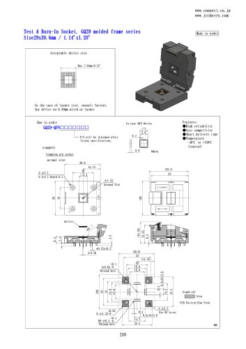 Burn-in test socket GQ29-BGA Series