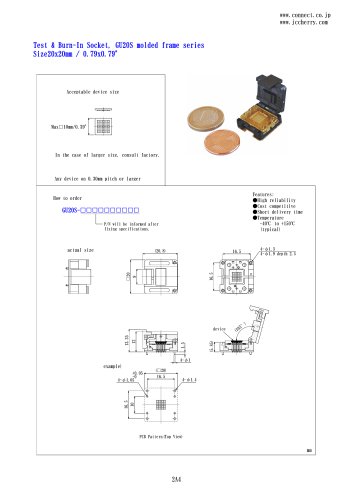 Burn-in test socket GU20S Series