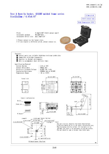 Burn-in test socket GU22 Series