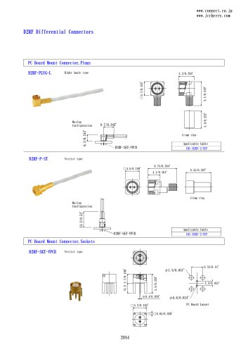 Differential mode connector D2RF series