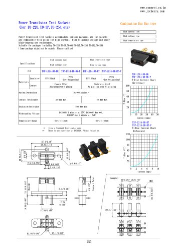 Transistor test socket T3P-series