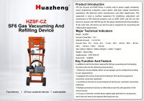 Huazheng HZSF-CZ SF6 Gas Vacuuming and Refilling Device for Substation Maintenance