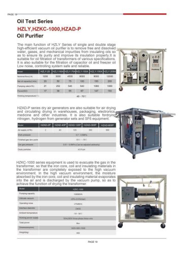 Huazheng Oil Purifier Oil Filter for Transformer Oil Filtration