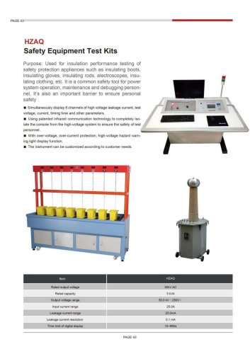 HZAQ Safety Equipment Test Kits