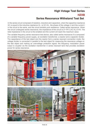 HZXB Series Resonance Withstand Test Set
