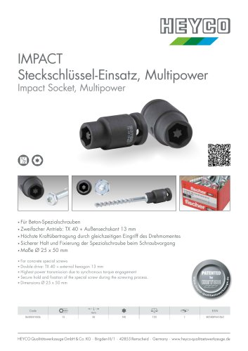 Impact Socket, Multipower