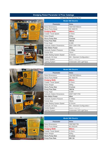 YG-Dredging Robot-YG-D500, YG-D600, YG-D700, YG-D800, YG-D900