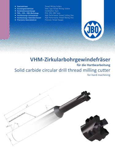 Solid carbide circular drill thread milling cutter