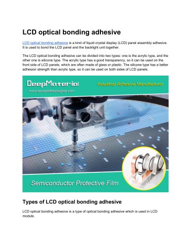 LCD optical bonding adhesive