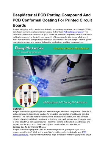 PCB Potting Compound