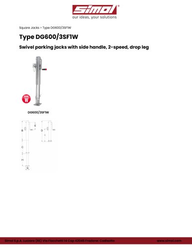 Type DG600/3SF1W