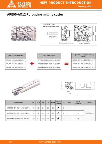 APE90-AO12 Porcupine milling cutter