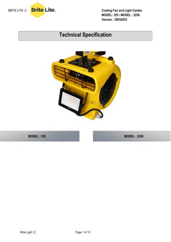 Cooling Fans Technical Cards