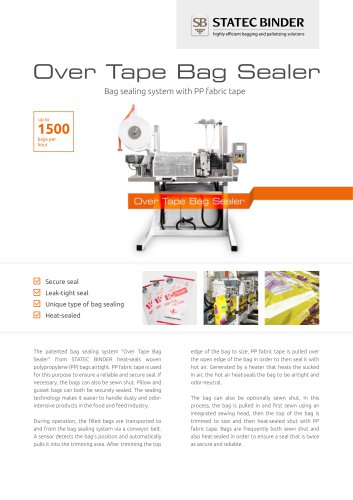 Datasheet Over Tape Bag Sealer