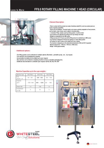 FF9.0 ROTARY FILLING MACHINE 1 HEAD (CIRCULAR)