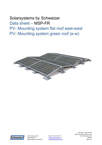 Data sheet – MSP-FR