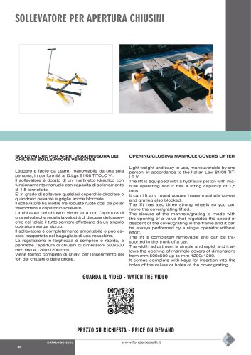 ACCESSORIES - OPENING/CLOSING MANHOLE COVERS LIFTER