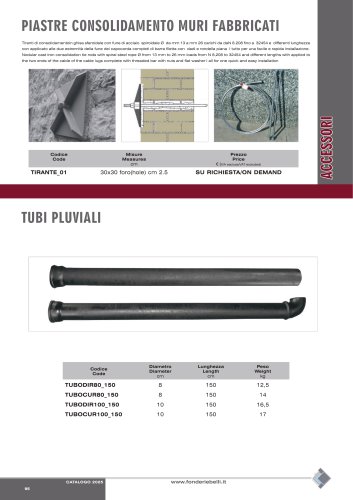 ACCESSORIES - TIE RODS E RAINWATER DOWNPIPES