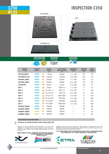 INSPECTION MANHOLE- CLASS C250/B125