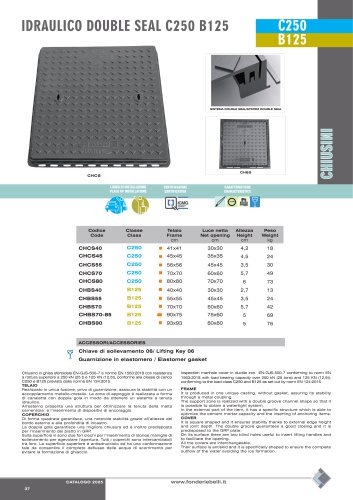 MANHOLE DOUBLE SEAL- CLASS C250/B125