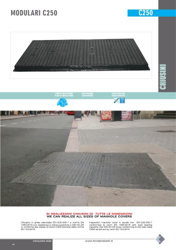 MODULAR MANHOLE COVERS - CLASS C250