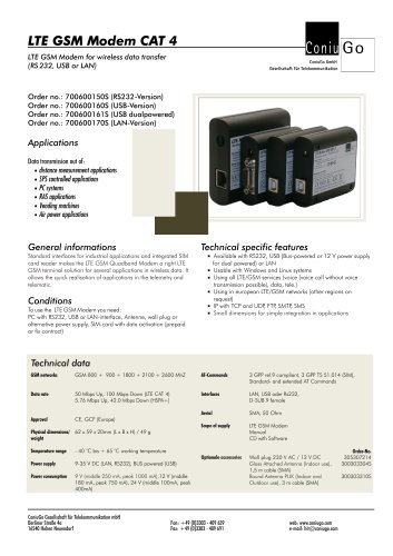 LTE GSM Modem CAT 4