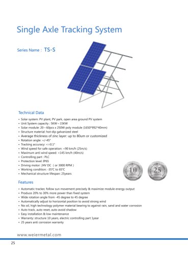 Single Axle Tracking System