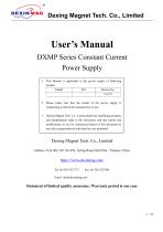 User Manual of DXMP series Current Source
