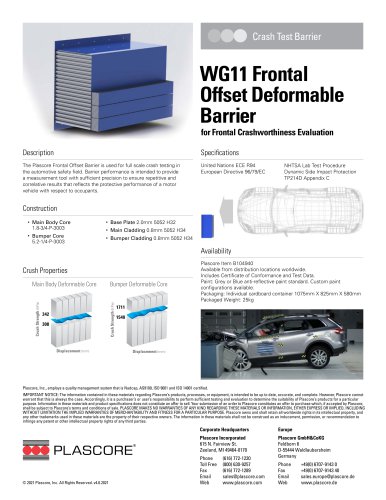 WG11 Frontal Offset Deformable Barrier