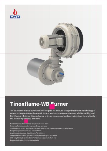 DYDTEC Low Nox Industrial Burner for Furnace-Tinoxflame WB Series