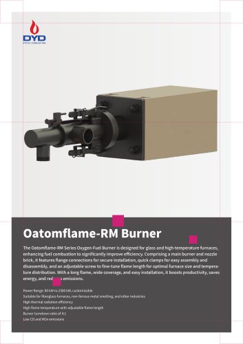 DYDTEC Pure Oxygen Burners for Glass Kilns-Oatomflame RM Series