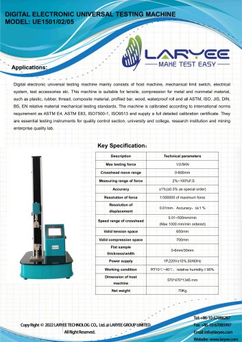 LARYEE Digital Electronic Universal Testing Machine UE1501/02/05
