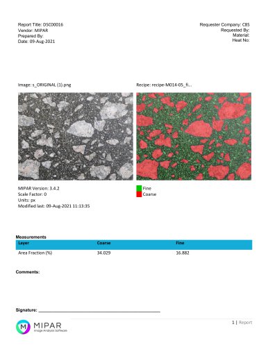 Particle Sorting in Asphalt