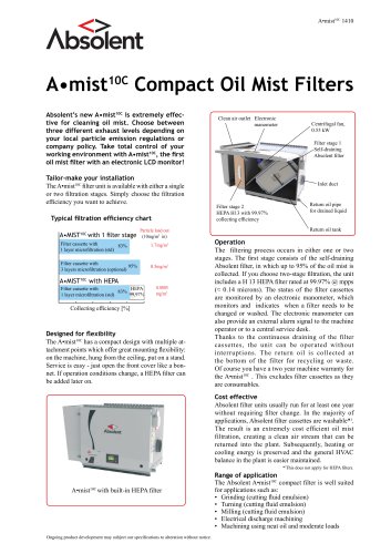 A•mist10C Compact Oil Mist Filters