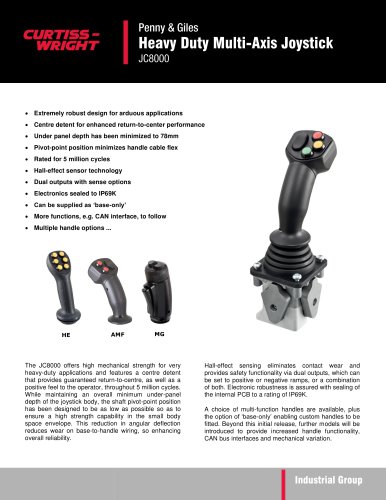 JC8000 - Heavy Duty Multi-Axis Joystick