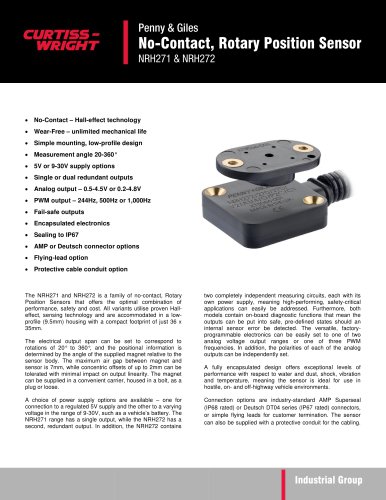 NRH271 & NRH271 - No-Contact, Rotary Position Sensor