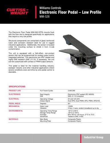 WM528 Low profile floor pedal