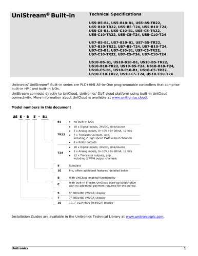 UniStream® Built-in