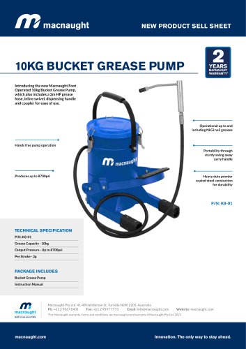 10KG BUCKET GREASE PUMP