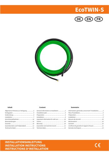 Installation manual Ecotwin s