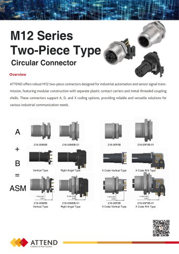 M12 Two-Piece Type Serie