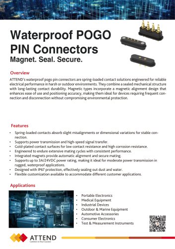Waterproof Pogp Pin Connectors