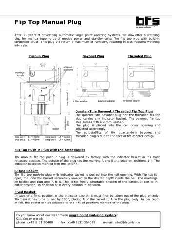 Flip Top Manual Plug