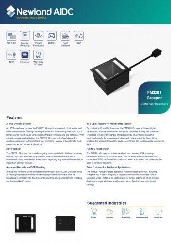 FM3281 Grouper Stationary Scanners