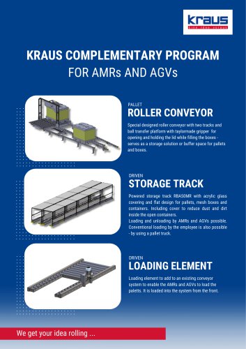 KRAUS complementary program for AMRs and AGVs